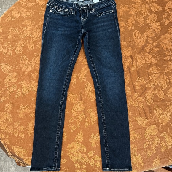 True Religion Dark Indigo Skinny Jeans - Picture 1 of 4